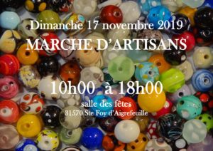 Marché des artisans de 10h à 18h